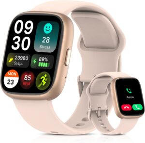 2025 Upgraded Smart Watch Alexa Built-in【1.83" HD Touchscreen】【BT5.3 Call, 100+ Sports Modes & IP68 Waterproof】 Fitness Tracker 24/7 Heart & Sleep Monitor for Android iOS Men Women